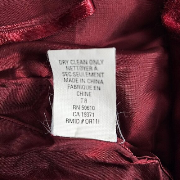 Anne Klein 2 Vintage Mohair Wool Burgundy Skirt - Picture 7 of 9